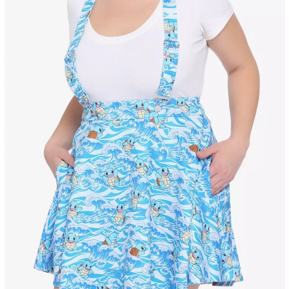 Hot Topic Pokémon Overall Skirt XL – Removable Straps & Pockets